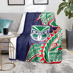 New Zealand Warriors Blanket Polynesian Tribal Tattoo Pacific Sport Art