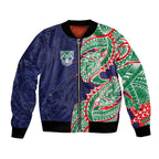 New Zealand Warriors Bomber Jacket Polynesian Tribal Tattoo Pacific Sport Art