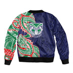 New Zealand Warriors Bomber Jacket Polynesian Tribal Tattoo Pacific Sport Art