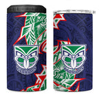New Zealand Warriors 4 in 1 Can Cooler Tumbler Polynesian Tribal Tattoo Pacific Sport Art