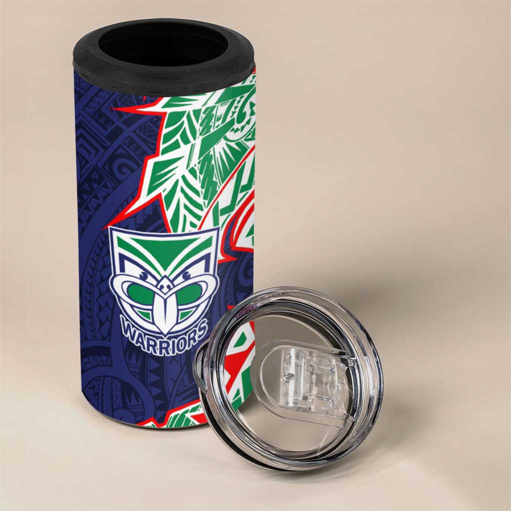 New Zealand Warriors 4 in 1 Can Cooler Tumbler Polynesian Tribal Tattoo Pacific Sport Art