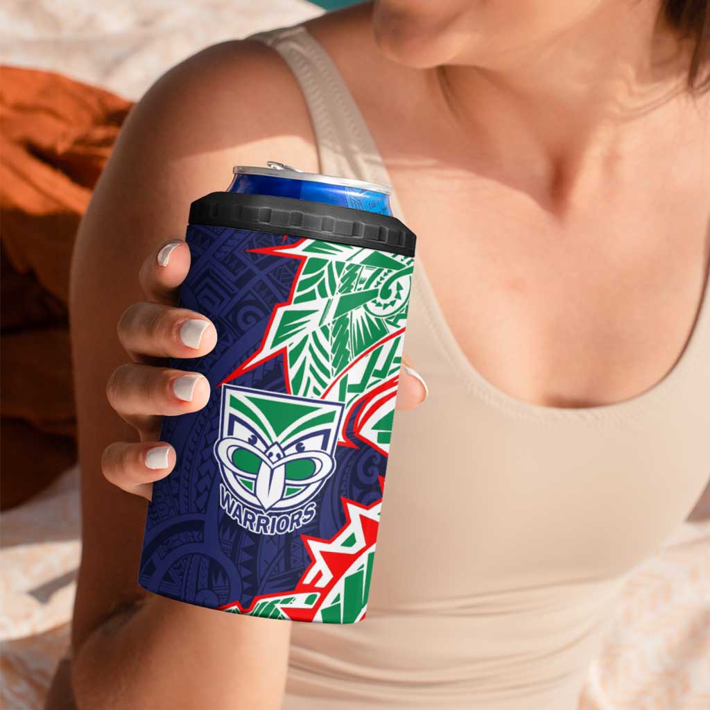 New Zealand Warriors 4 in 1 Can Cooler Tumbler Polynesian Tribal Tattoo Pacific Sport Art