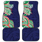 New Zealand Warriors Car Mats Polynesian Tribal Tattoo Pacific Sport Art