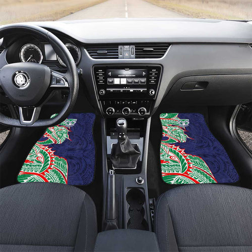 New Zealand Warriors Car Mats Polynesian Tribal Tattoo Pacific Sport Art