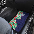 New Zealand Warriors Car Mats Polynesian Tribal Tattoo Pacific Sport Art