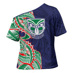 New Zealand Warriors Cross Shoulder Shirt Polynesian Tribal Tattoo Pacific Sport Art