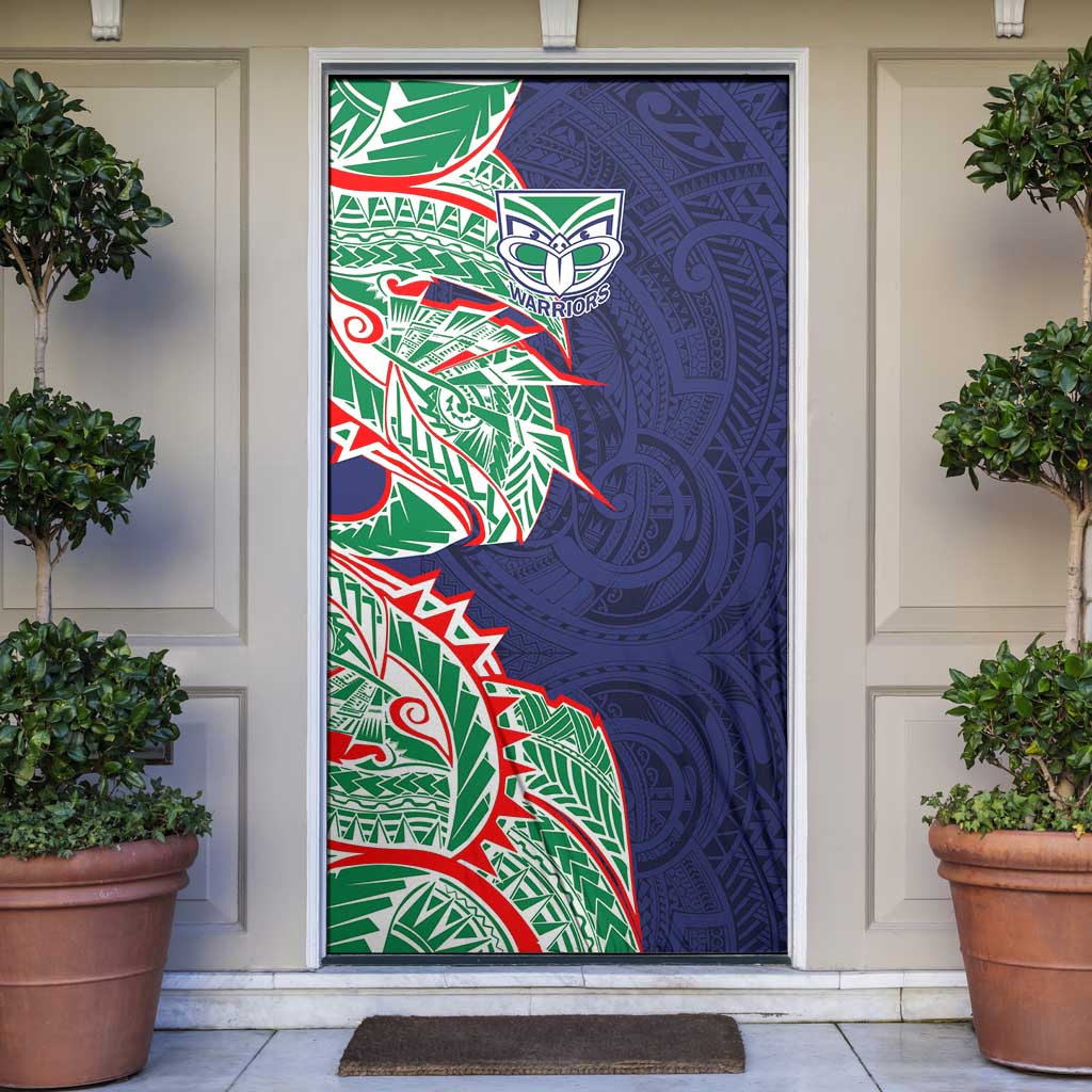 New Zealand Warriors Door Cover Polynesian Tribal Tattoo Pacific Sport Art
