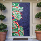 New Zealand Warriors Door Cover Polynesian Tribal Tattoo Pacific Sport Art
