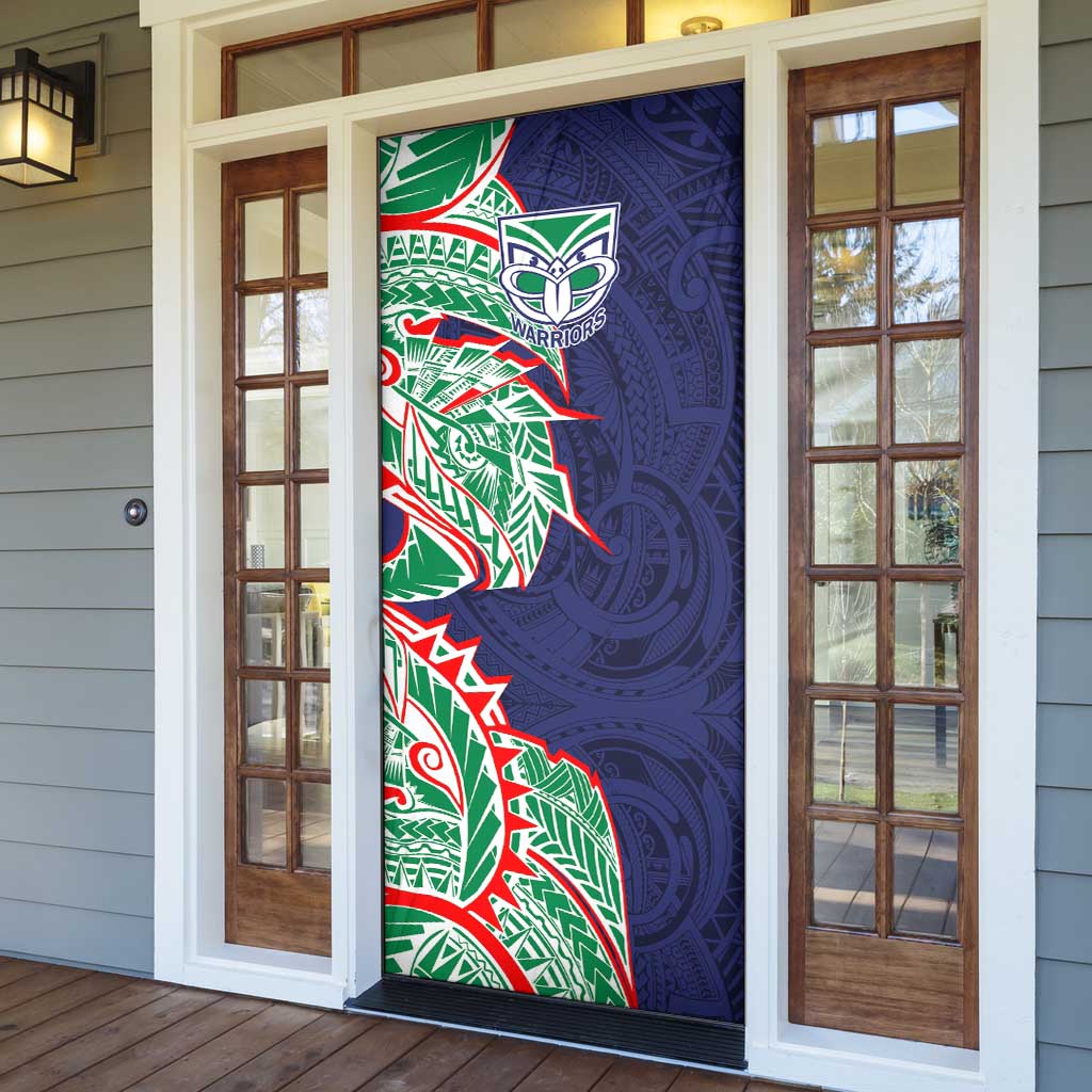 New Zealand Warriors Door Cover Polynesian Tribal Tattoo Pacific Sport Art