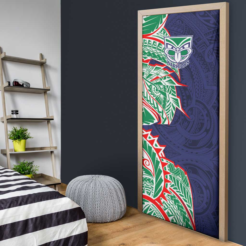 New Zealand Warriors Door Cover Polynesian Tribal Tattoo Pacific Sport Art