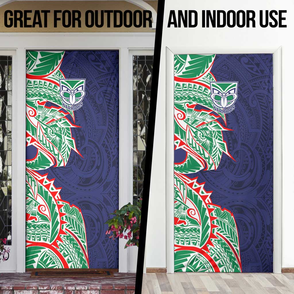 New Zealand Warriors Door Cover Polynesian Tribal Tattoo Pacific Sport Art