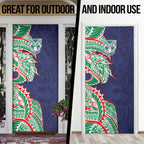 New Zealand Warriors Door Cover Polynesian Tribal Tattoo Pacific Sport Art
