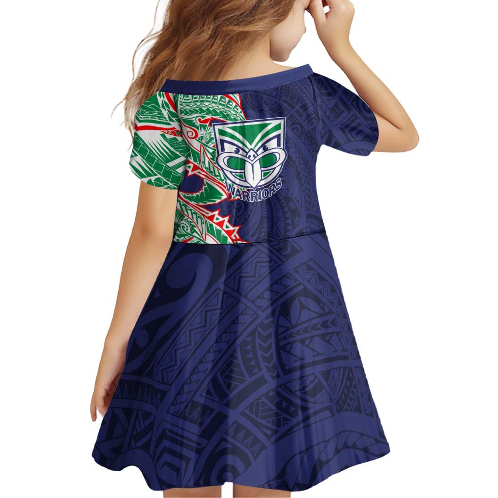 New Zealand Warriors Family Matching Mermaid Dress and Hawaiian Shirt Polynesian Tribal Tattoo Pacific Sport Art