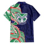 New Zealand Warriors Family Matching Summer Maxi Dress and Hawaiian Shirt Polynesian Tribal Tattoo Pacific Sport Art