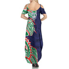 New Zealand Warriors Family Matching Summer Maxi Dress and Hawaiian Shirt Polynesian Tribal Tattoo Pacific Sport Art