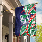 New Zealand Warriors Garden Flag Polynesian Tribal Tattoo Pacific Sport Art