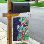 New Zealand Warriors Garden Flag Polynesian Tribal Tattoo Pacific Sport Art