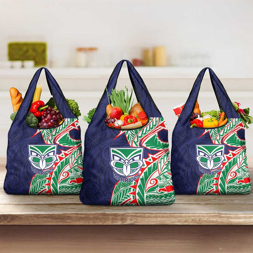 New Zealand Warriors Grocery Bag Polynesian Tribal Tattoo Pacific Sport Art