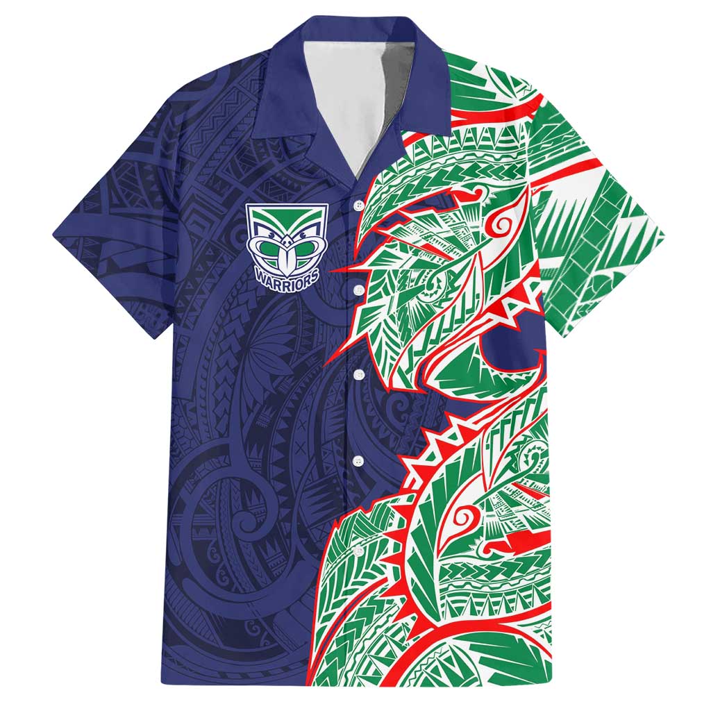New Zealand Warriors Hawaiian Shirt Polynesian Tribal Tattoo Pacific Sport Art