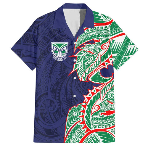 New Zealand Warriors Hawaiian Shirt Polynesian Tribal Tattoo Pacific Sport Art