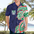 New Zealand Warriors Hawaiian Shirt Polynesian Tribal Tattoo Pacific Sport Art