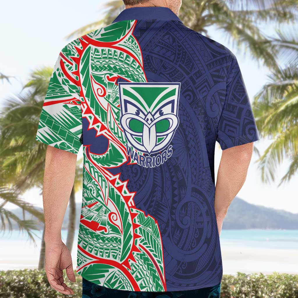New Zealand Warriors Hawaiian Shirt Polynesian Tribal Tattoo Pacific Sport Art