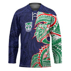 New Zealand Warriors Hockey Jersey Polynesian Tribal Tattoo Pacific Sport Art