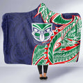 New Zealand Warriors Hooded Blanket Polynesian Tribal Tattoo Pacific Sport Art
