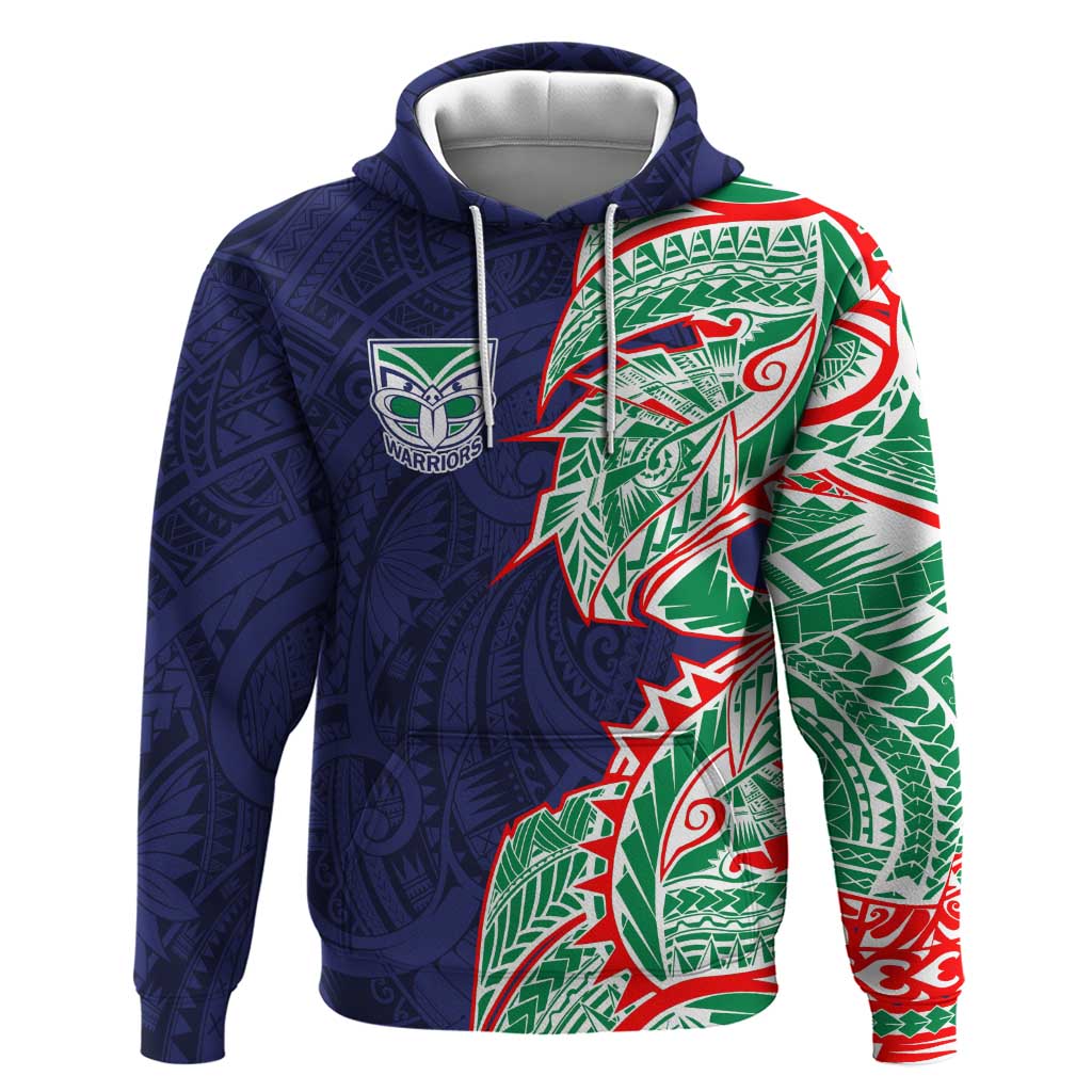 New Zealand Warriors Hoodie Polynesian Tribal Tattoo Pacific Sport Art