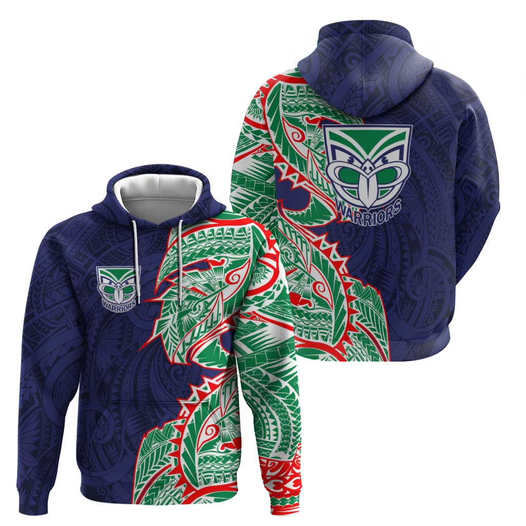 New Zealand Warriors Hoodie Polynesian Tribal Tattoo Pacific Sport Art