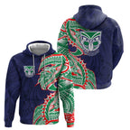 New Zealand Warriors Hoodie Polynesian Tribal Tattoo Pacific Sport Art