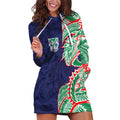 New Zealand Warriors Hoodie Dress Polynesian Tribal Tattoo Pacific Sport Art