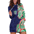 New Zealand Warriors Hoodie Dress Polynesian Tribal Tattoo Pacific Sport Art