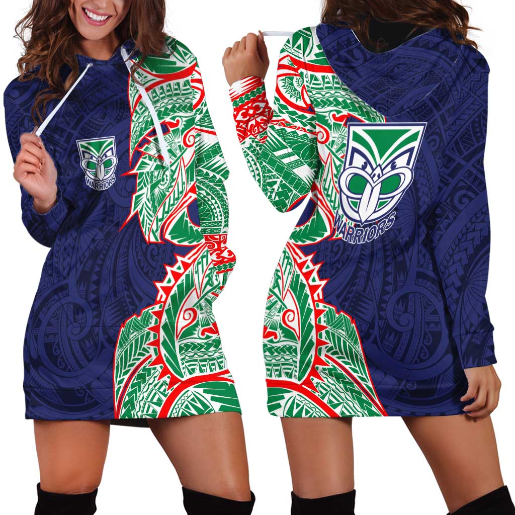 New Zealand Warriors Hoodie Dress Polynesian Tribal Tattoo Pacific Sport Art