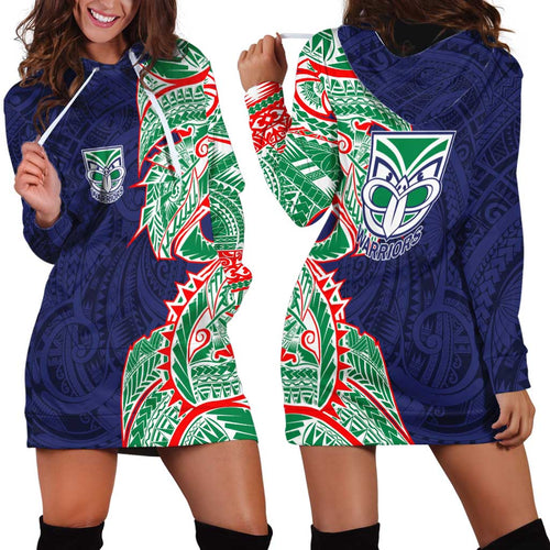 New Zealand Warriors Hoodie Dress Polynesian Tribal Tattoo Pacific Sport Art