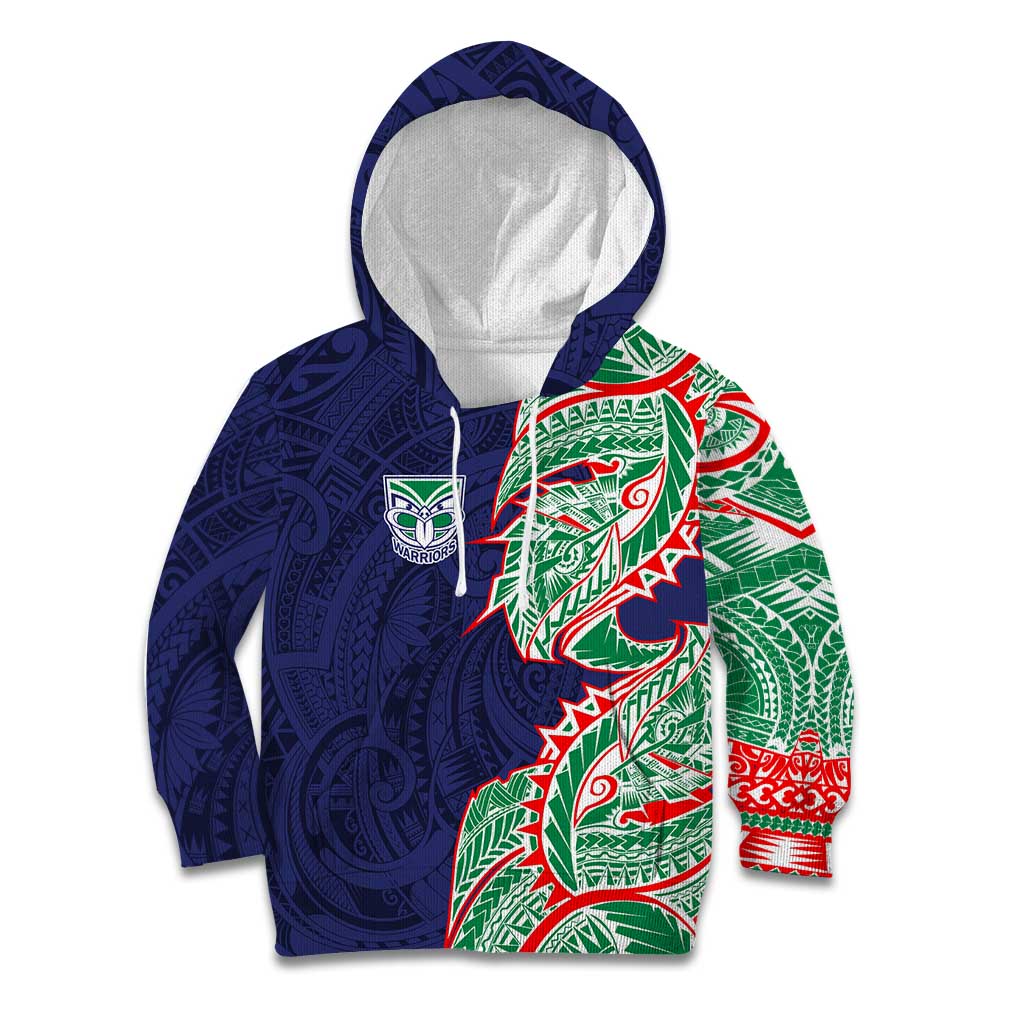 New Zealand Warriors Kid Hoodie Polynesian Tribal Tattoo Pacific Sport Art