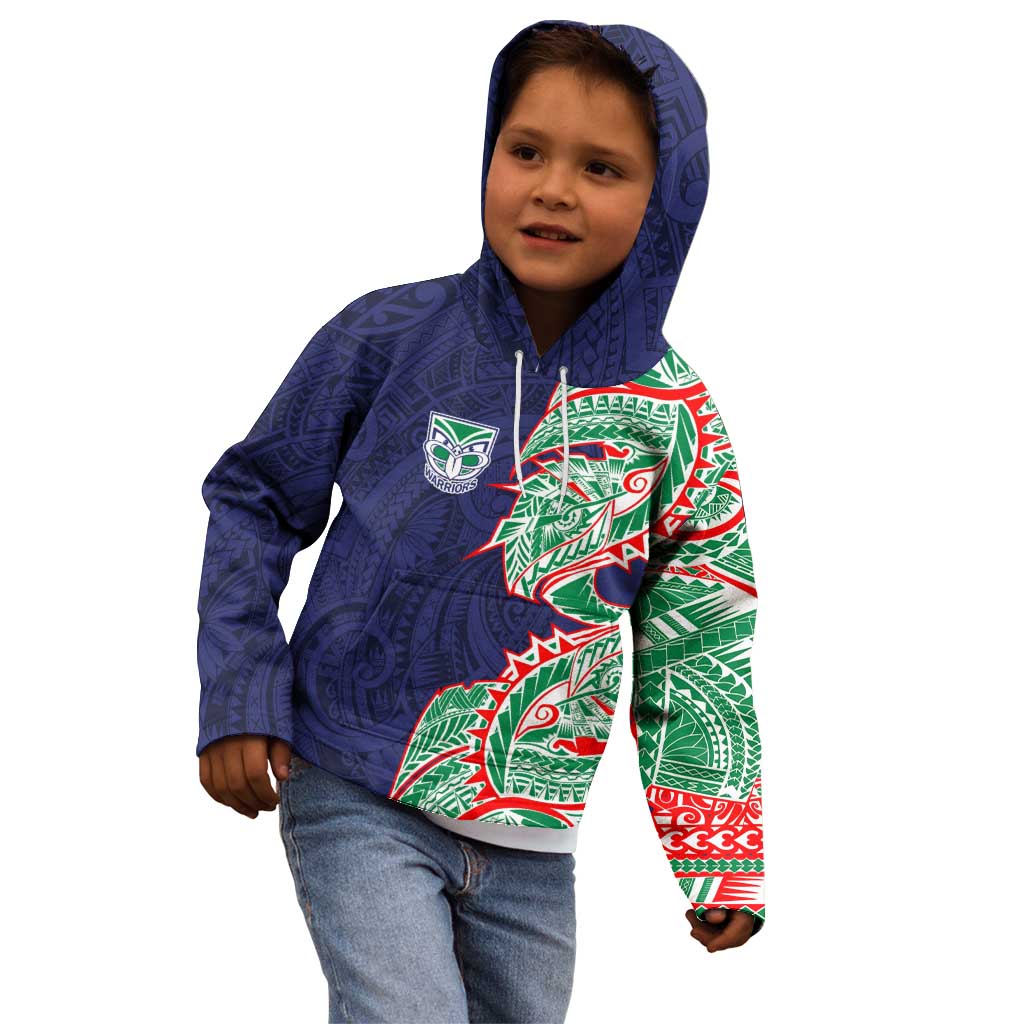 New Zealand Warriors Kid Hoodie Polynesian Tribal Tattoo Pacific Sport Art