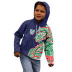 New Zealand Warriors Kid Hoodie Polynesian Tribal Tattoo Pacific Sport Art