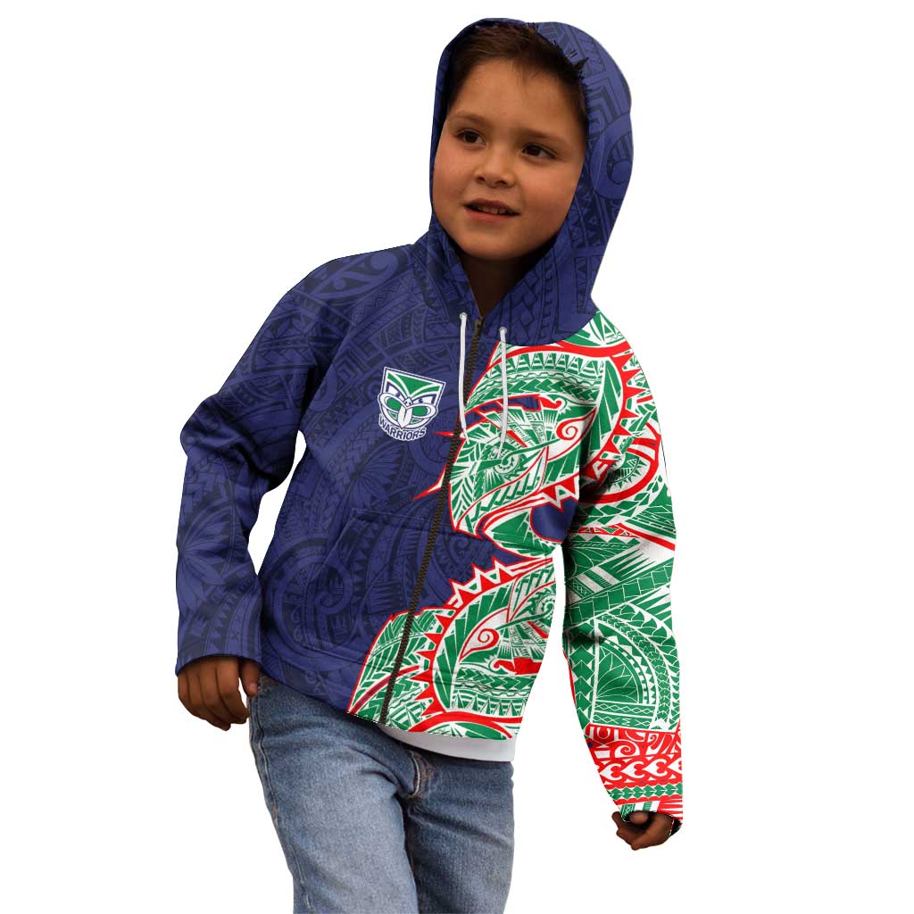 New Zealand Warriors Kid Hoodie Polynesian Tribal Tattoo Pacific Sport Art