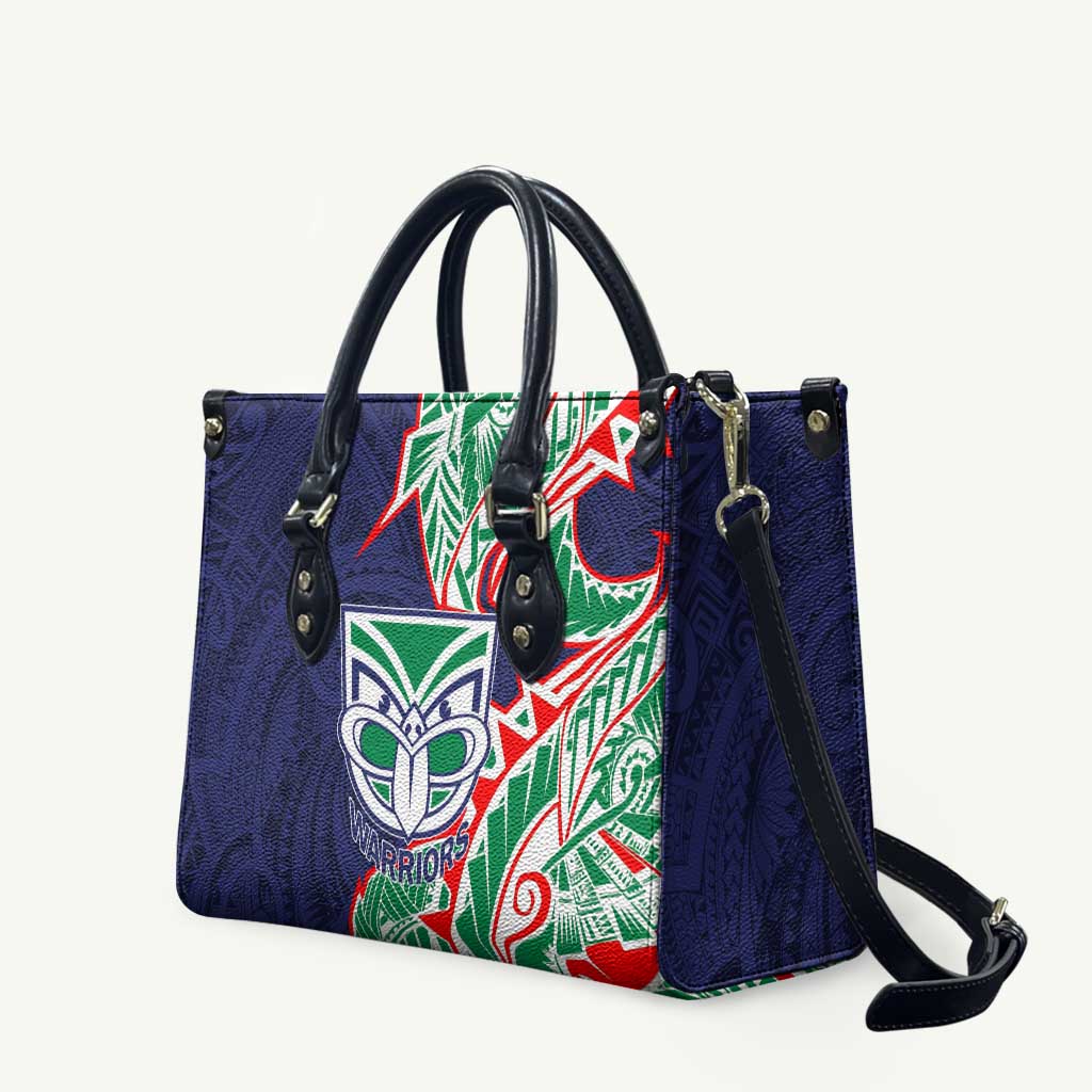 New Zealand Warriors Leather Bag Polynesian Tribal Tattoo Pacific Sport Art