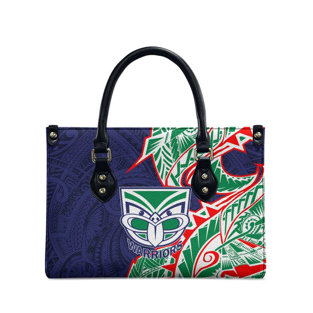 New Zealand Warriors Leather Bag Polynesian Tribal Tattoo Pacific Sport Art