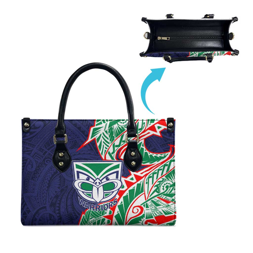 New Zealand Warriors Leather Bag Polynesian Tribal Tattoo Pacific Sport Art