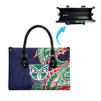 New Zealand Warriors Leather Bag Polynesian Tribal Tattoo Pacific Sport Art