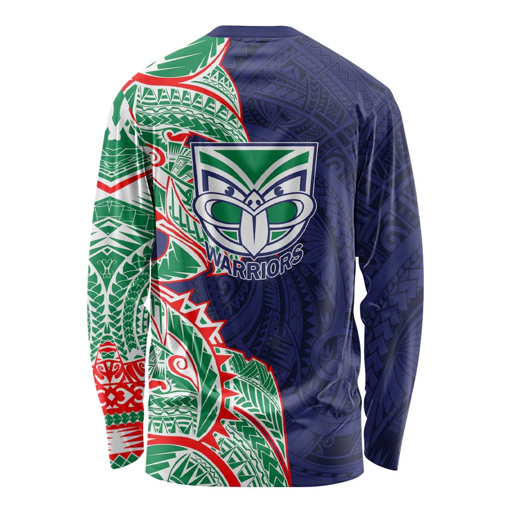 New Zealand Warriors Long Sleeve Shirt Polynesian Tribal Tattoo Pacific Sport Art