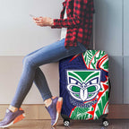 New Zealand Warriors Luggage Cover Polynesian Tribal Tattoo Pacific Sport Art