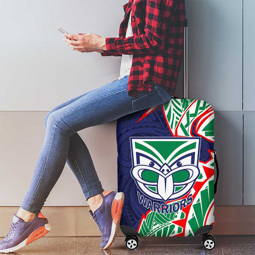 New Zealand Warriors Luggage Cover Polynesian Tribal Tattoo Pacific Sport Art
