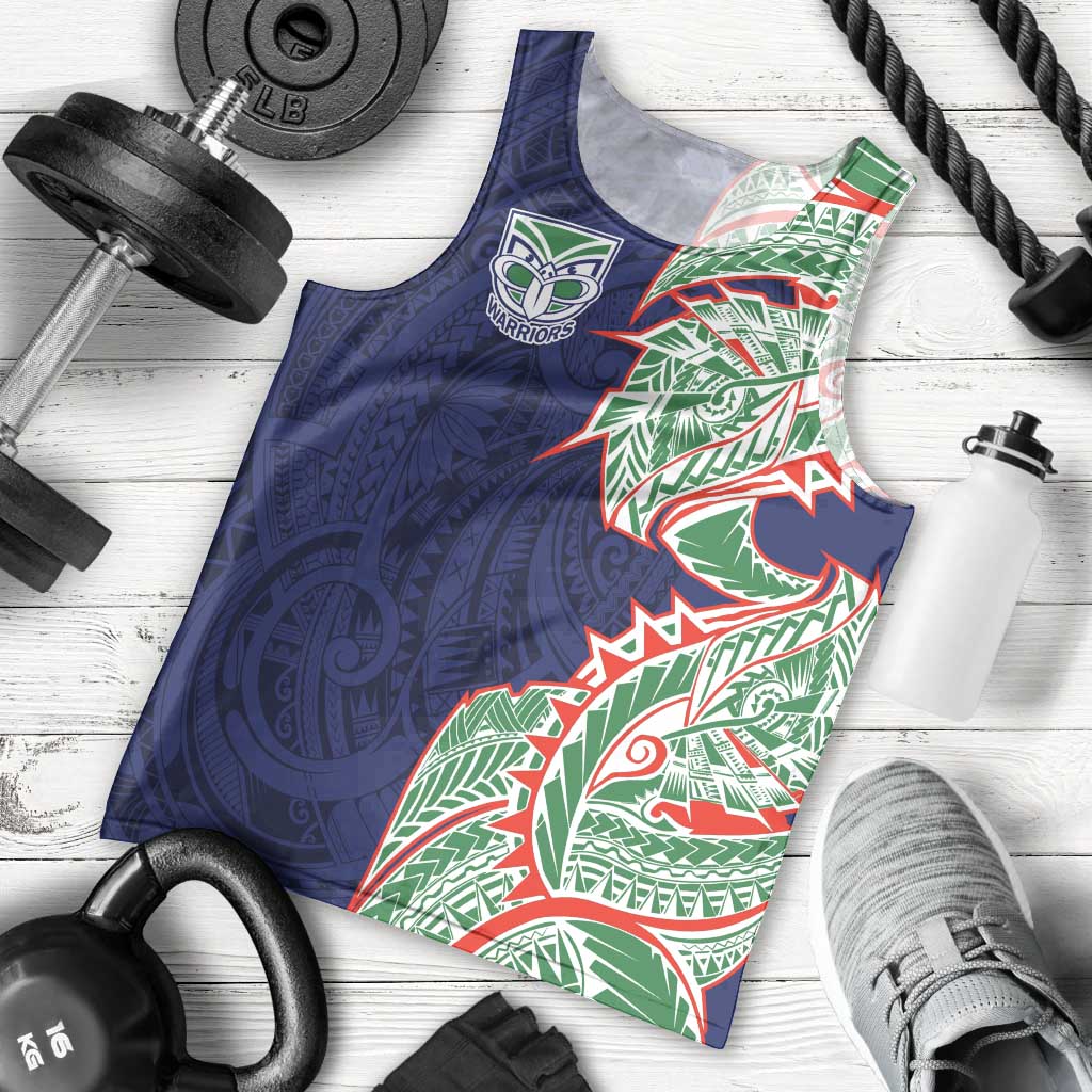 New Zealand Warriors Men Tank Top Polynesian Tribal Tattoo Pacific Sport Art