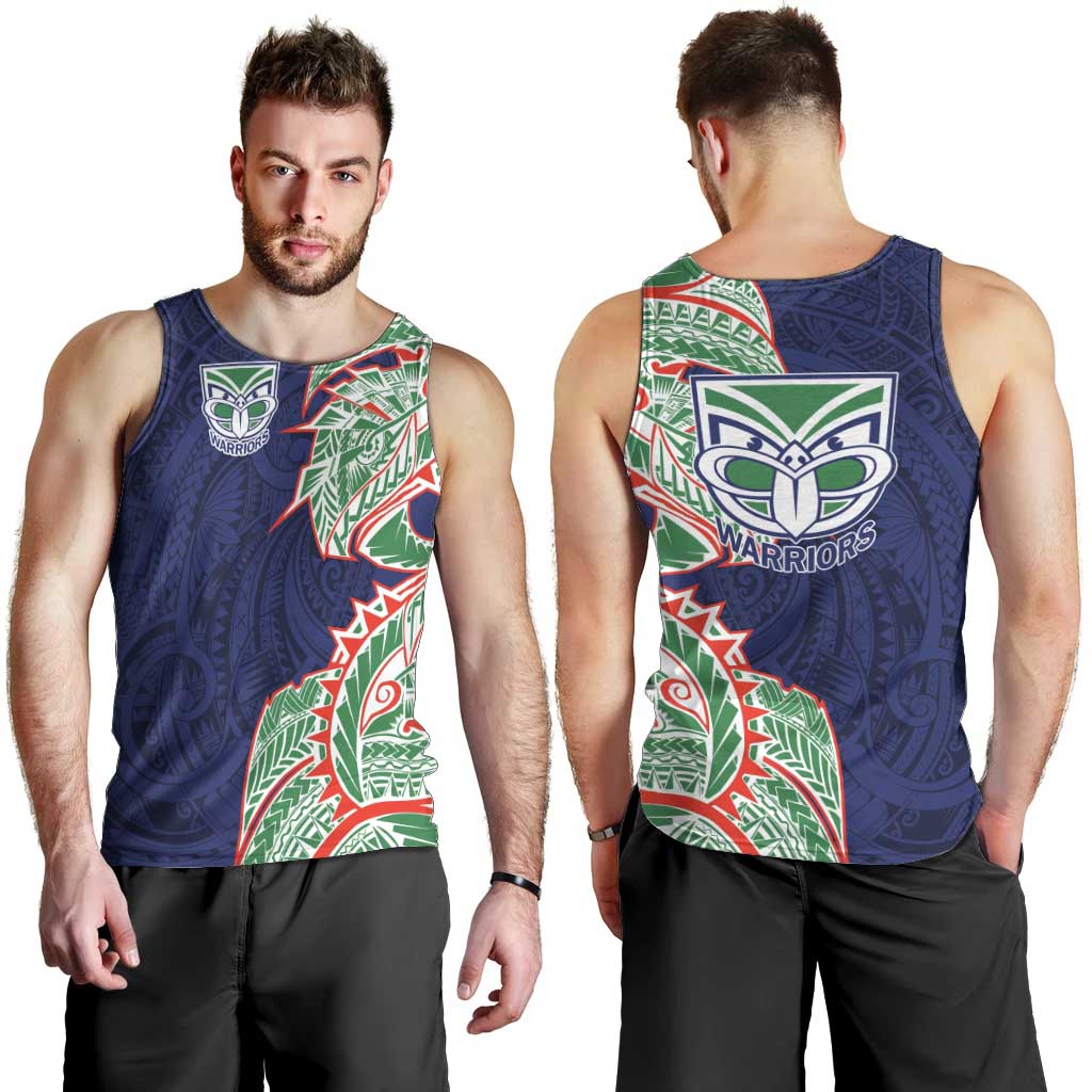 New Zealand Warriors Men Tank Top Polynesian Tribal Tattoo Pacific Sport Art