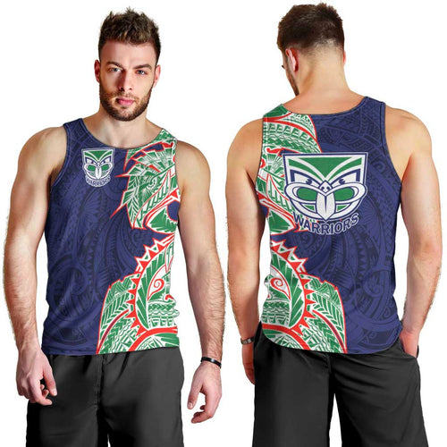 New Zealand Warriors Men Tank Top Polynesian Tribal Tattoo Pacific Sport Art