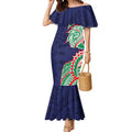 New Zealand Warriors Mermaid Dress Polynesian Tribal Tattoo Pacific Sport Art